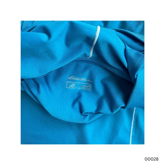 Eddie Bauer Motion Tidal UPF Hooded Sun Shirt (Women's) (M) (Blue) - Picture 2 of 3